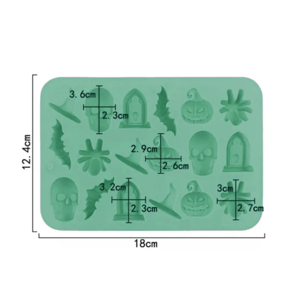 Molde Silicona Figuras Halloween 18 Cavidades - Image 2
