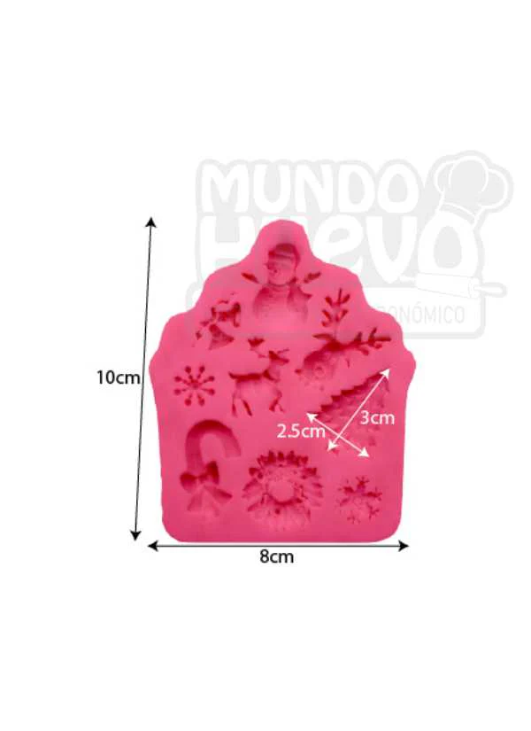 Molde de Silicona Figuras Navidad Surtidas X 9 Cavidades - Image 2