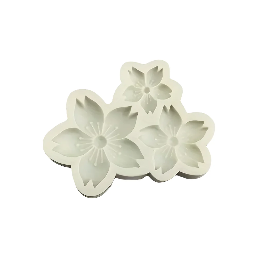 Molde de Silicona Flor de Cerezo 3 Cavidades - Image 2
