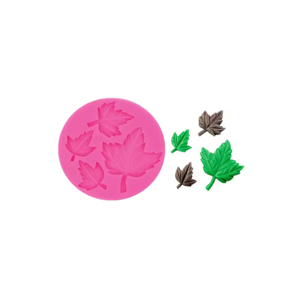 Molde de Silicona Hoja Otoño X 4 Cavidades