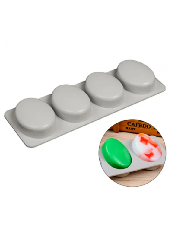 Molde de Silicona Jabón Óvalos X 4 Cavidades - Image 2