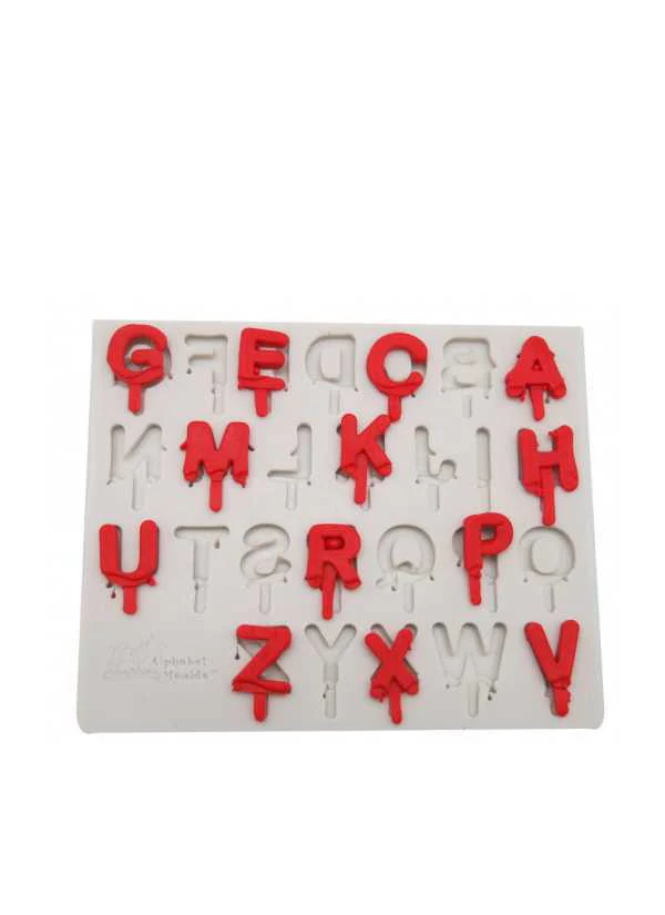 Molde de Silicona Letras Alfabeto Con Soporte