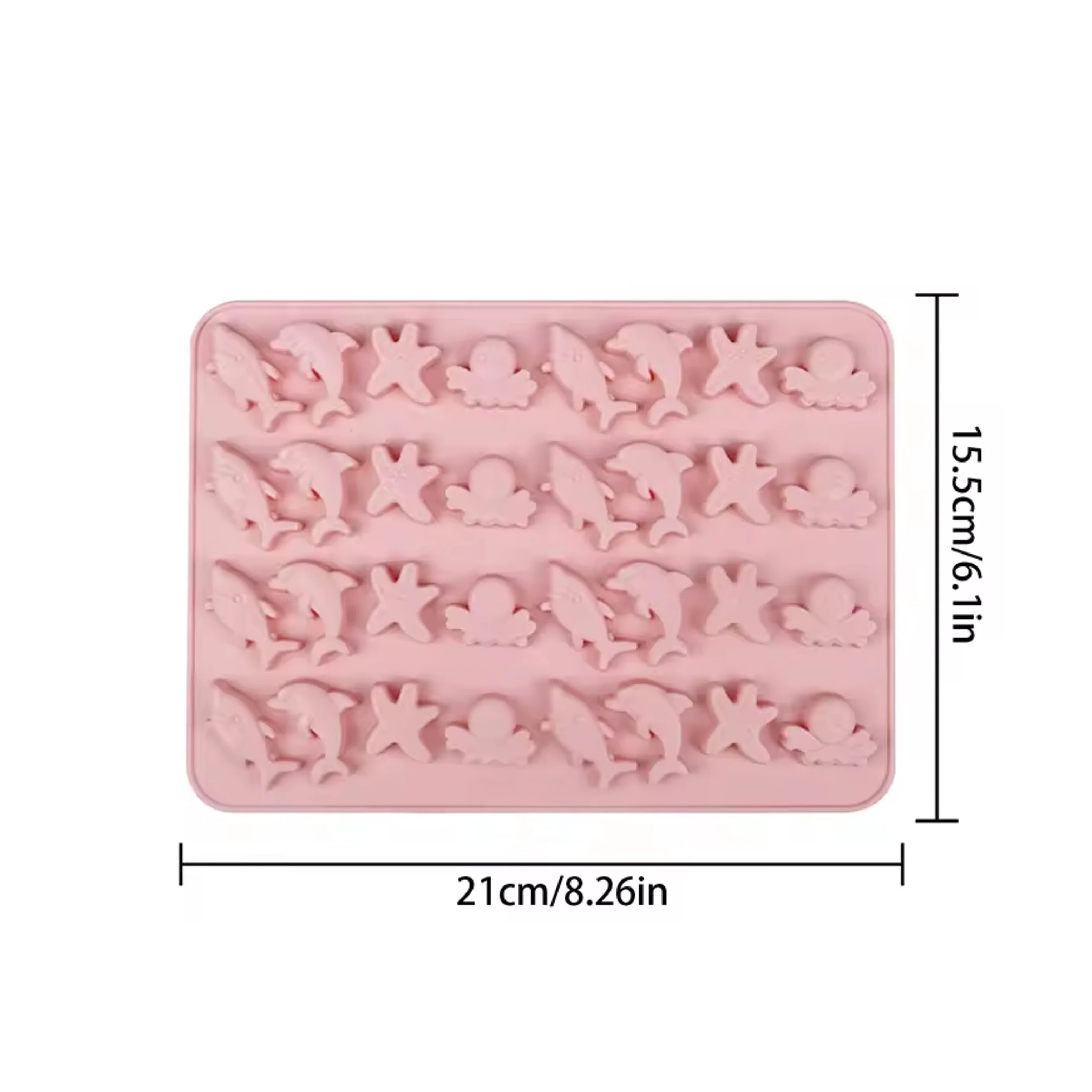 Molde de Silicona Mini Animales Mar X 32 Cavidades