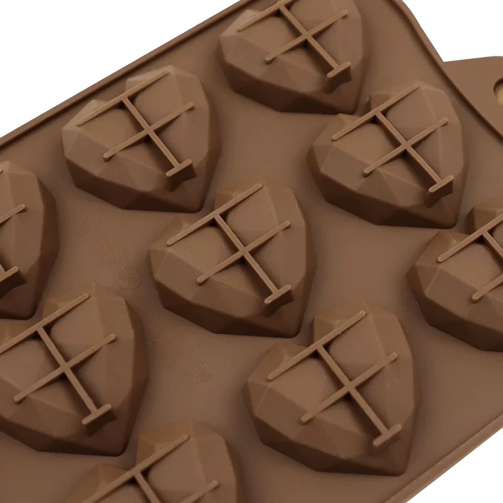 Molde de Silicona Mini Corazón Geométrico X 15 Cavidades - Image 3