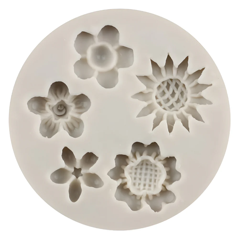 Molde de Silicona Mini Flores 5 Cavidades - Image 2