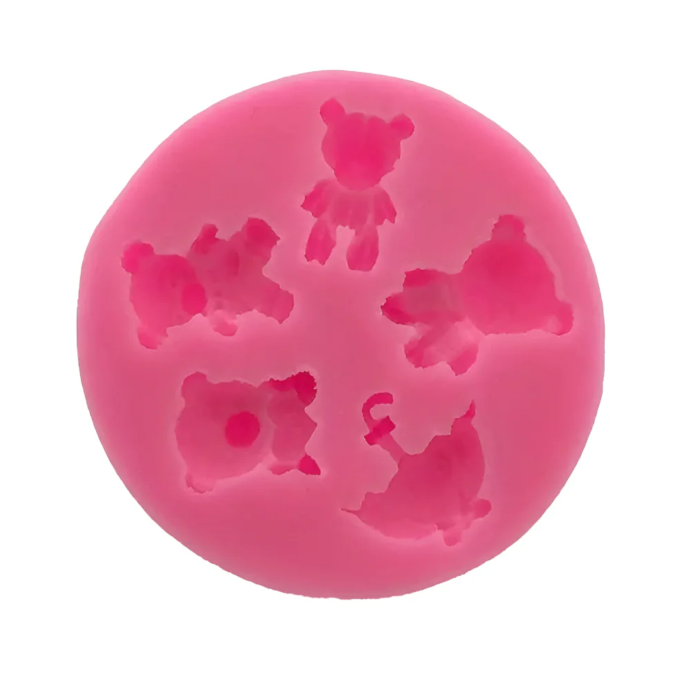 Molde de Silicona Osos Sombrilla 5 cavidades - Image 2