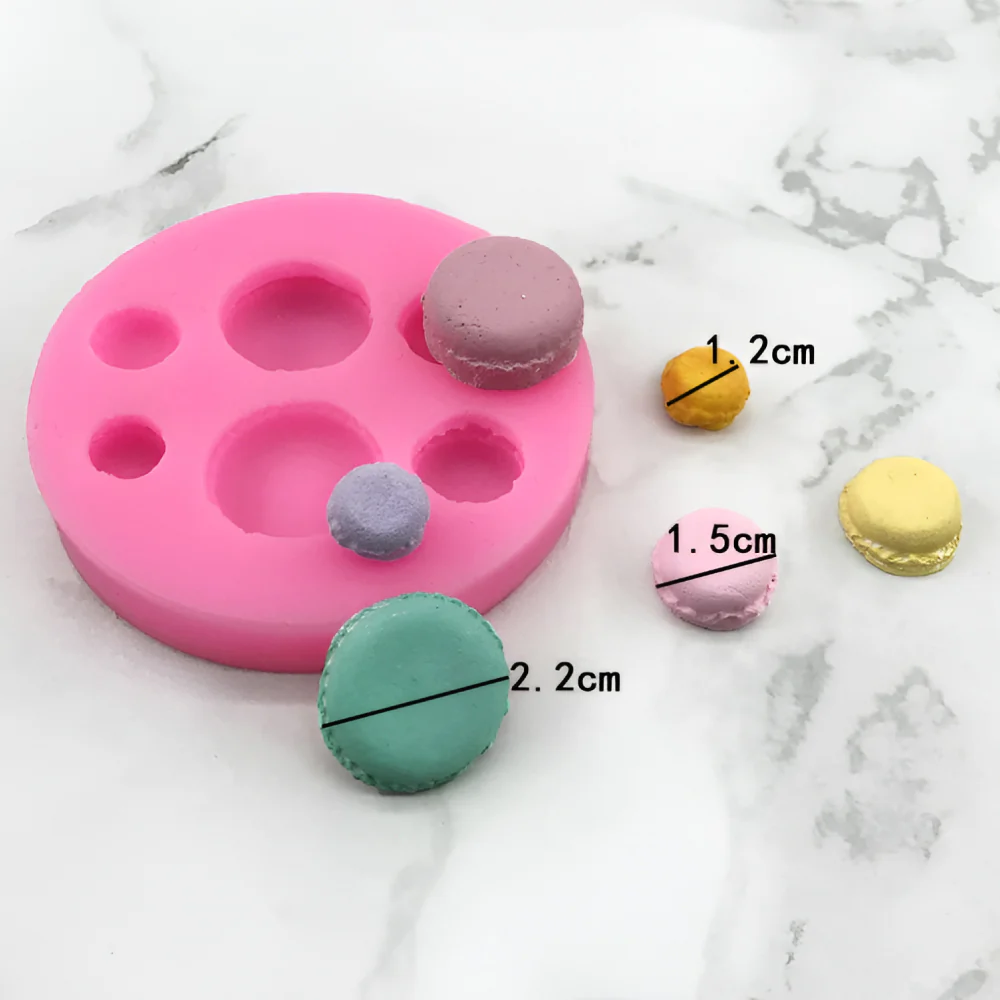 Molde de Silicona Redondo Macarons X 6 Cavidades - Image 2