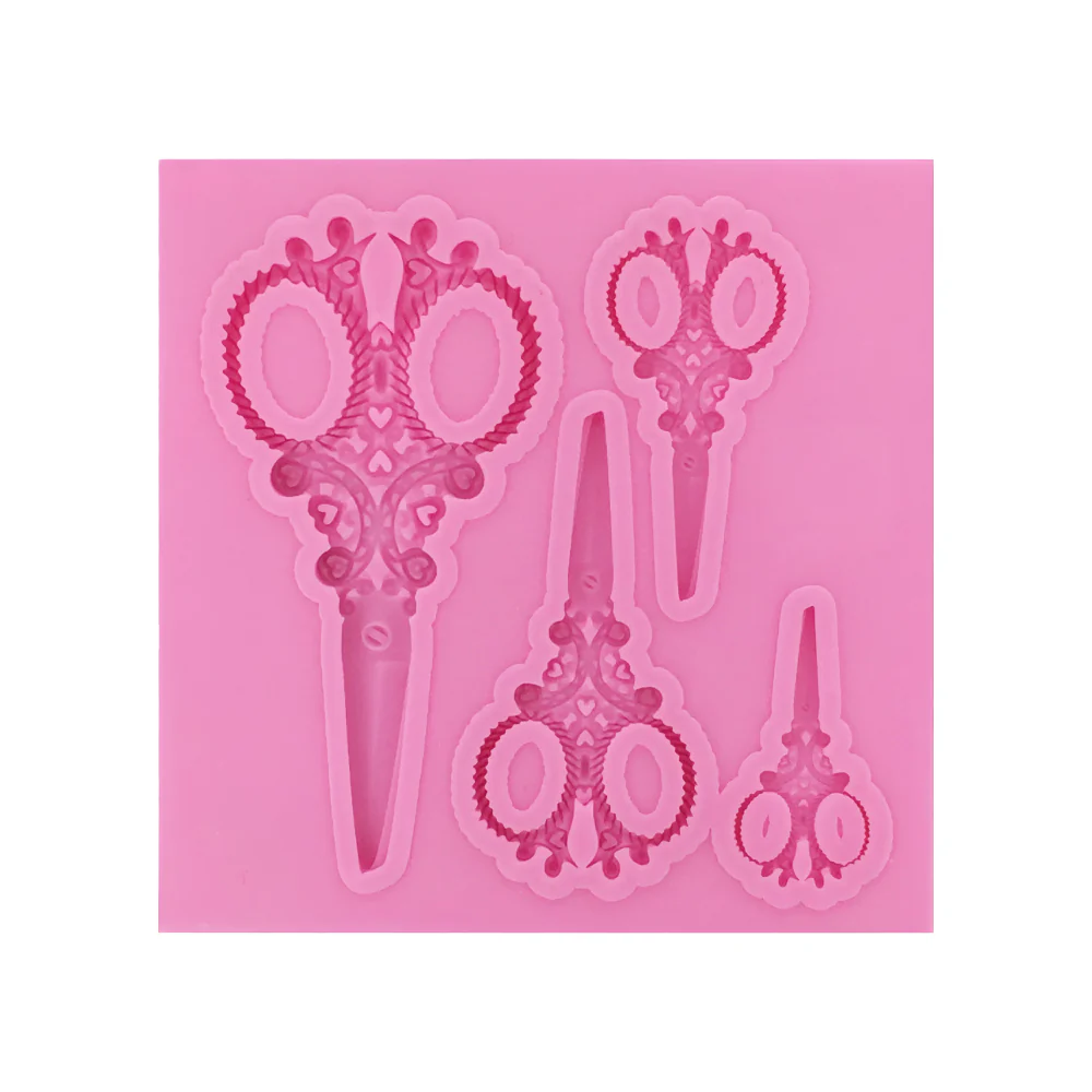 Molde de Silicona Tijeras X 4 Cavidades
