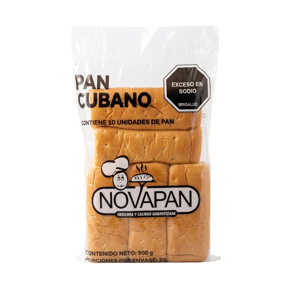 Pan Cubano Novapan 10 Unidades (20) 900 Gr