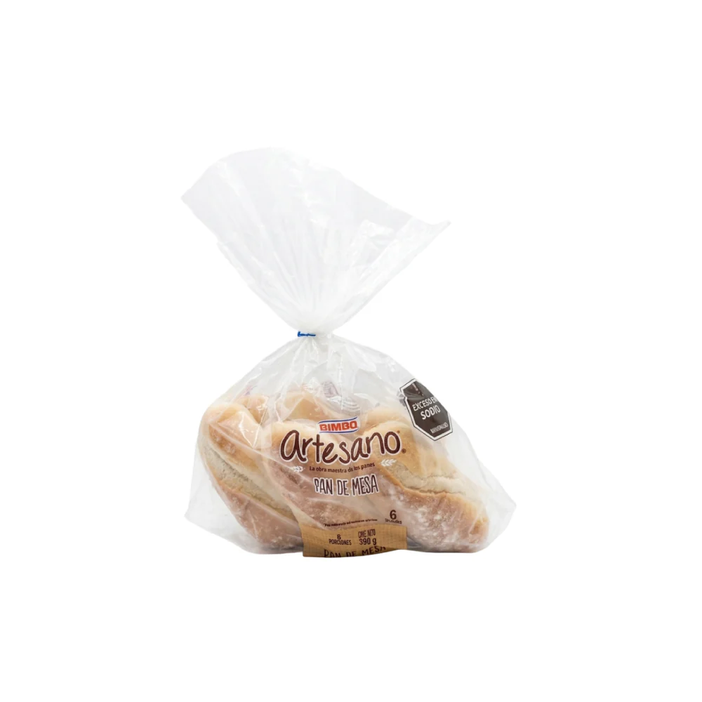 Pan de Mesa Artesano Bimbo 6 Unidades 390 Gr
