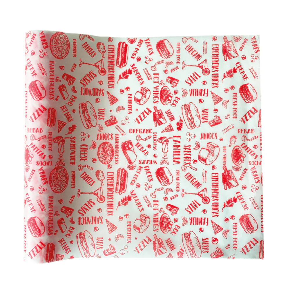 Papel Parafinado Figuras Rojo 20 Metros - Image 2