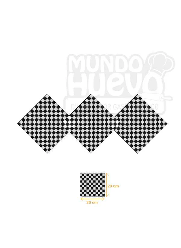 Parafinado En Hoja 100 Unds 20 X 20 CM Negro