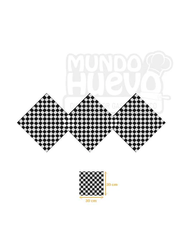 Parafinado En Hoja 100 Unds 30 X 30 CM Negro