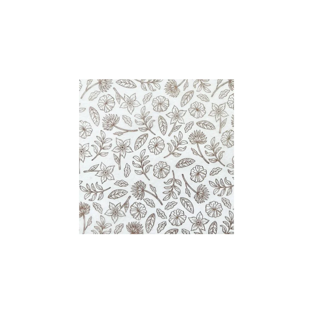 Parafinado Flores Café 15 cm x 15 cm Selva Negra 100 Unidades