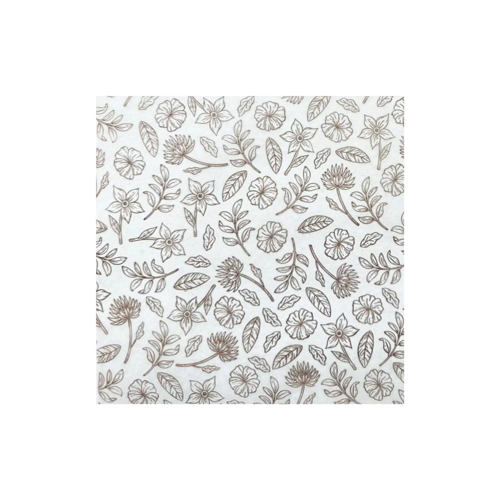 Parafinado Flores Café 20 cm x 20 cm Selva Negra 100 Unidades