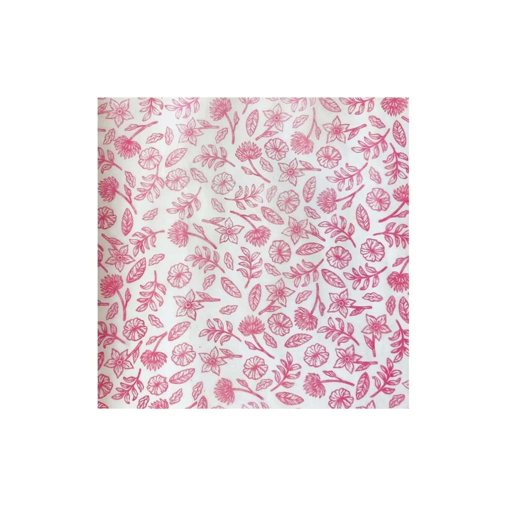 Parafinado Flores Rosado 20 cm x 20 cm Selva Negra 100 Unidades