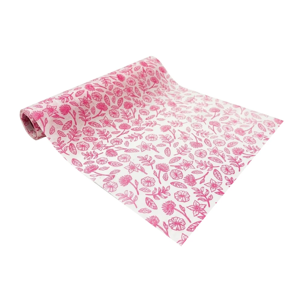 Parafinado Flores Rosado Rollo Selva Negra 20 Metros