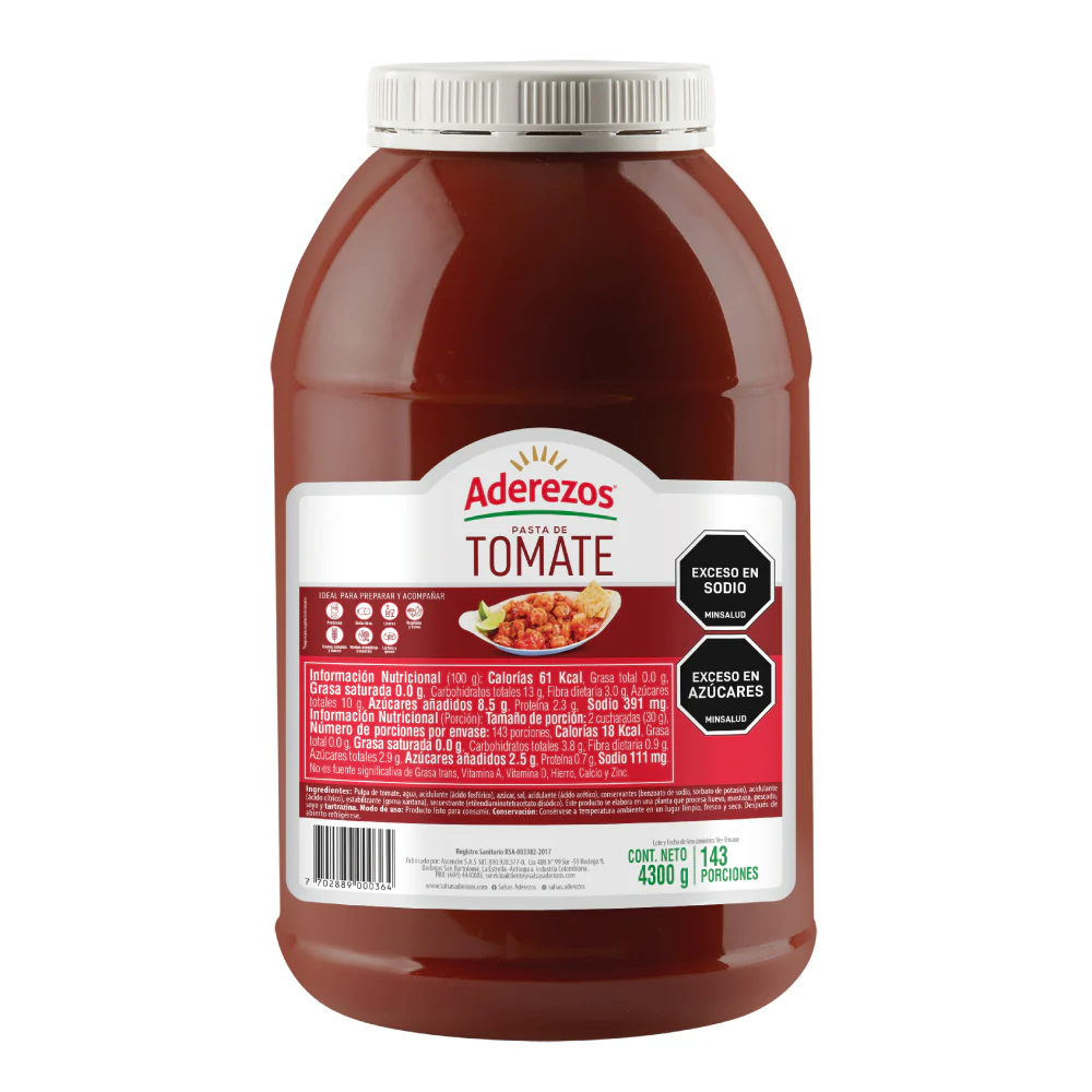 Pasta de tomate Aderezos 4.300 gr