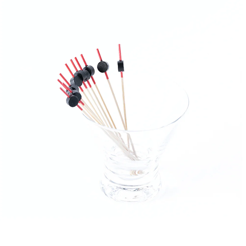 Pincho Bambú Perla Plana Negra 12 cm Selva Negra 100 Unidades - Image 3
