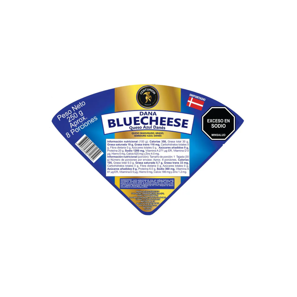 Queso Azul Danés Dana Bluecheese Centurion 250 Gr