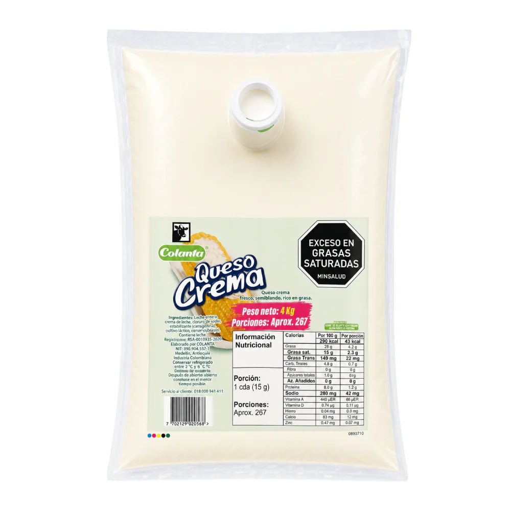 Queso Crema Colanta 4 Kg