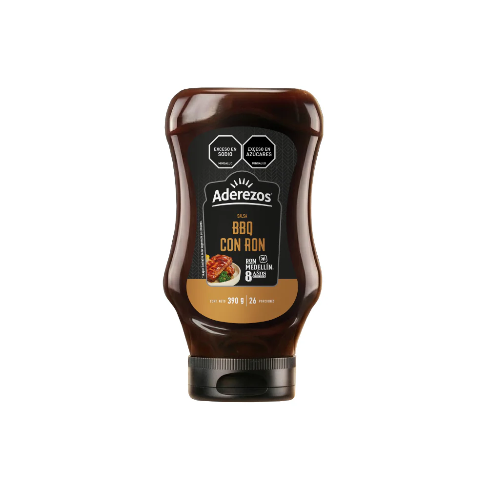 Salsa BBQ con Ron Aderezos 390 Gr