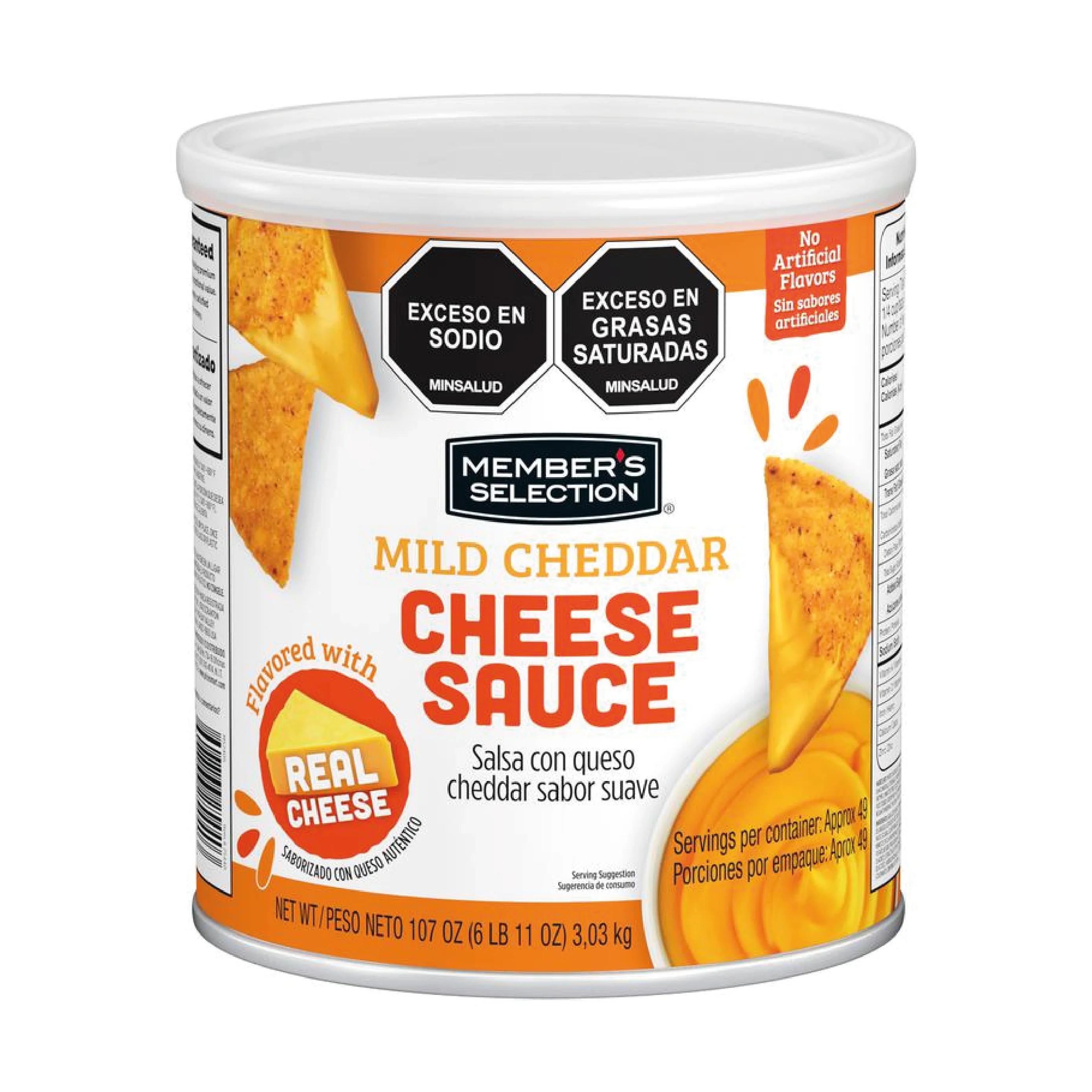 Salsa Cheddar Suave Members Selection 3 Kg.