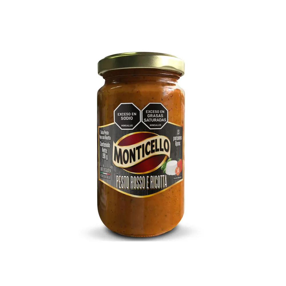 Salsa Pesto Rosso e Ricotta Monticello 190 Gr