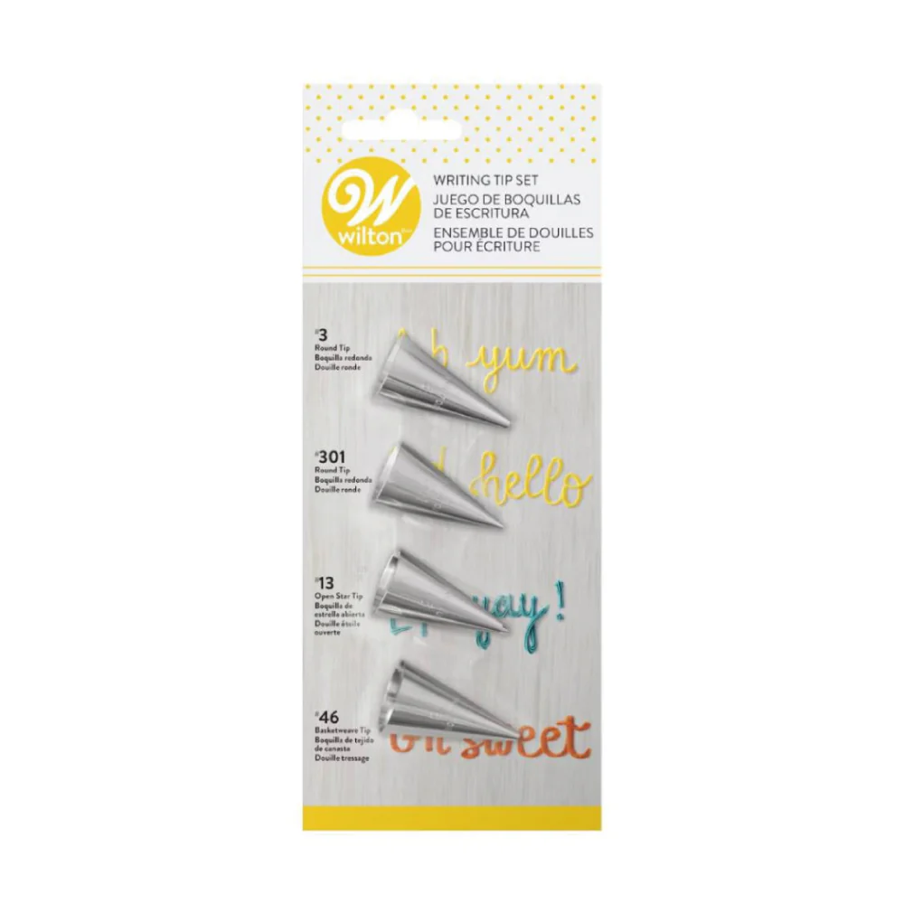 Set Boquilla Escritura X 4 Unds. Wilton