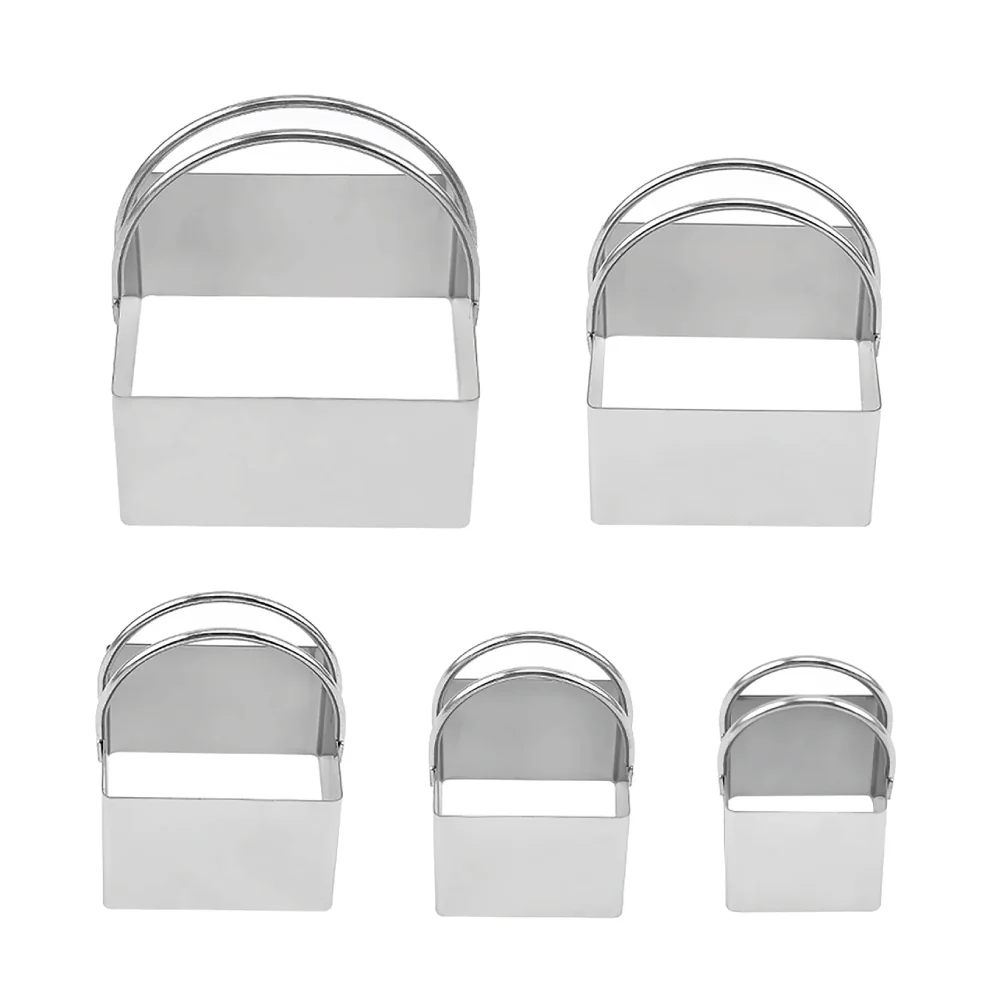 Set Cortador Cuadrado Para Brownie en Acero Inoxidable 5 Unidades
