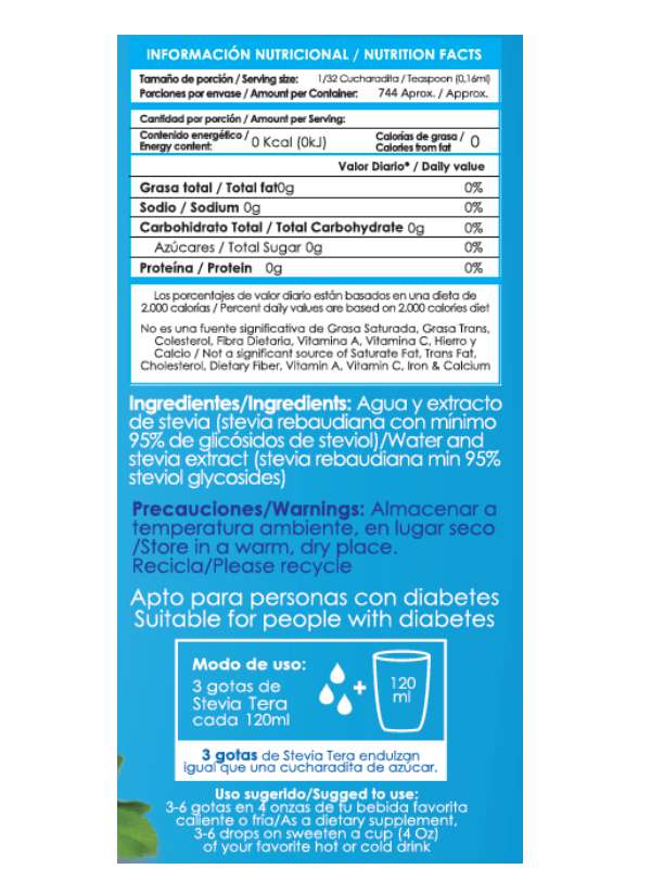 Stevia Líquida X 250 Ml Tera - Image 2