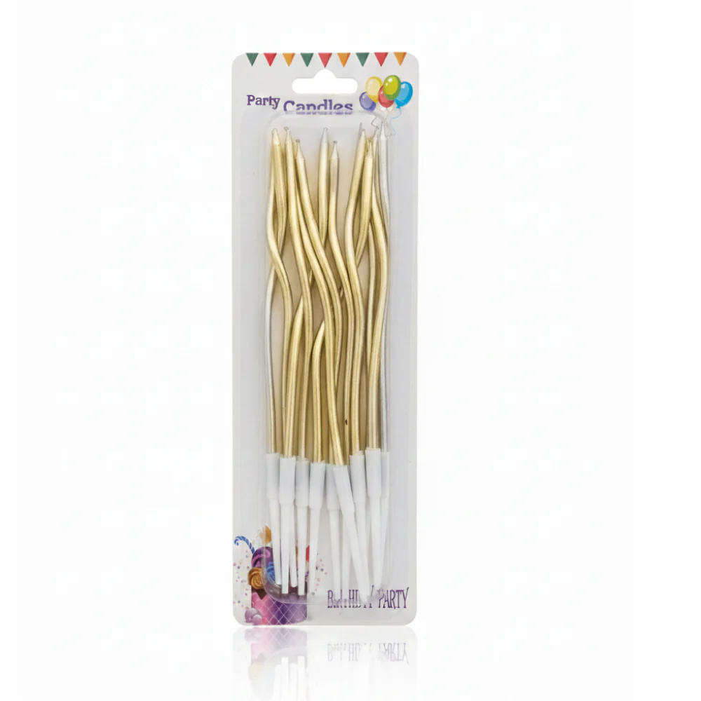 Vela Espiral Dorada 16 cm 12 Unds - Image 3